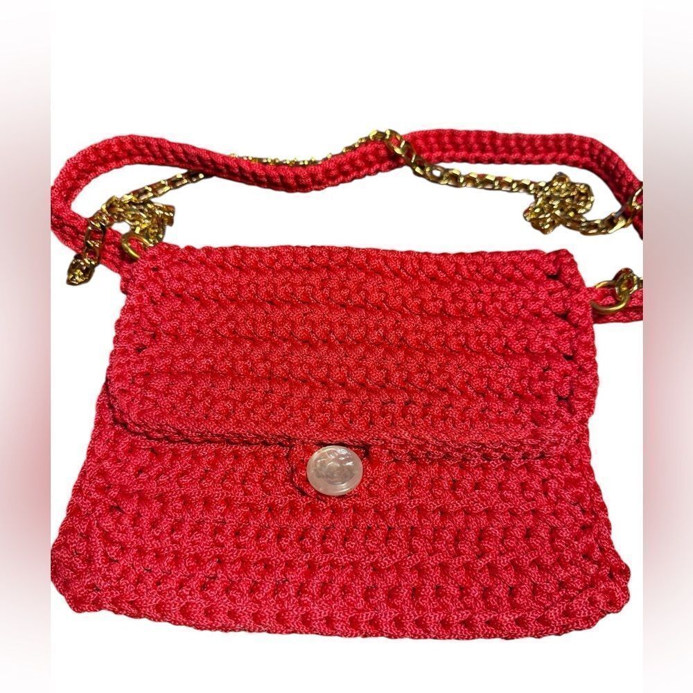 New Handmade Hot Pink Crochet Shoulder Crossbody Bag